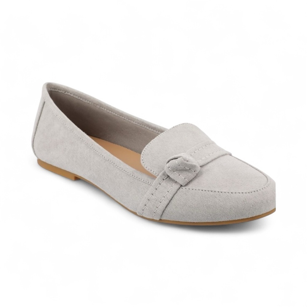 Journee Collection Marci Loafer, Light Gray Flats, size 6